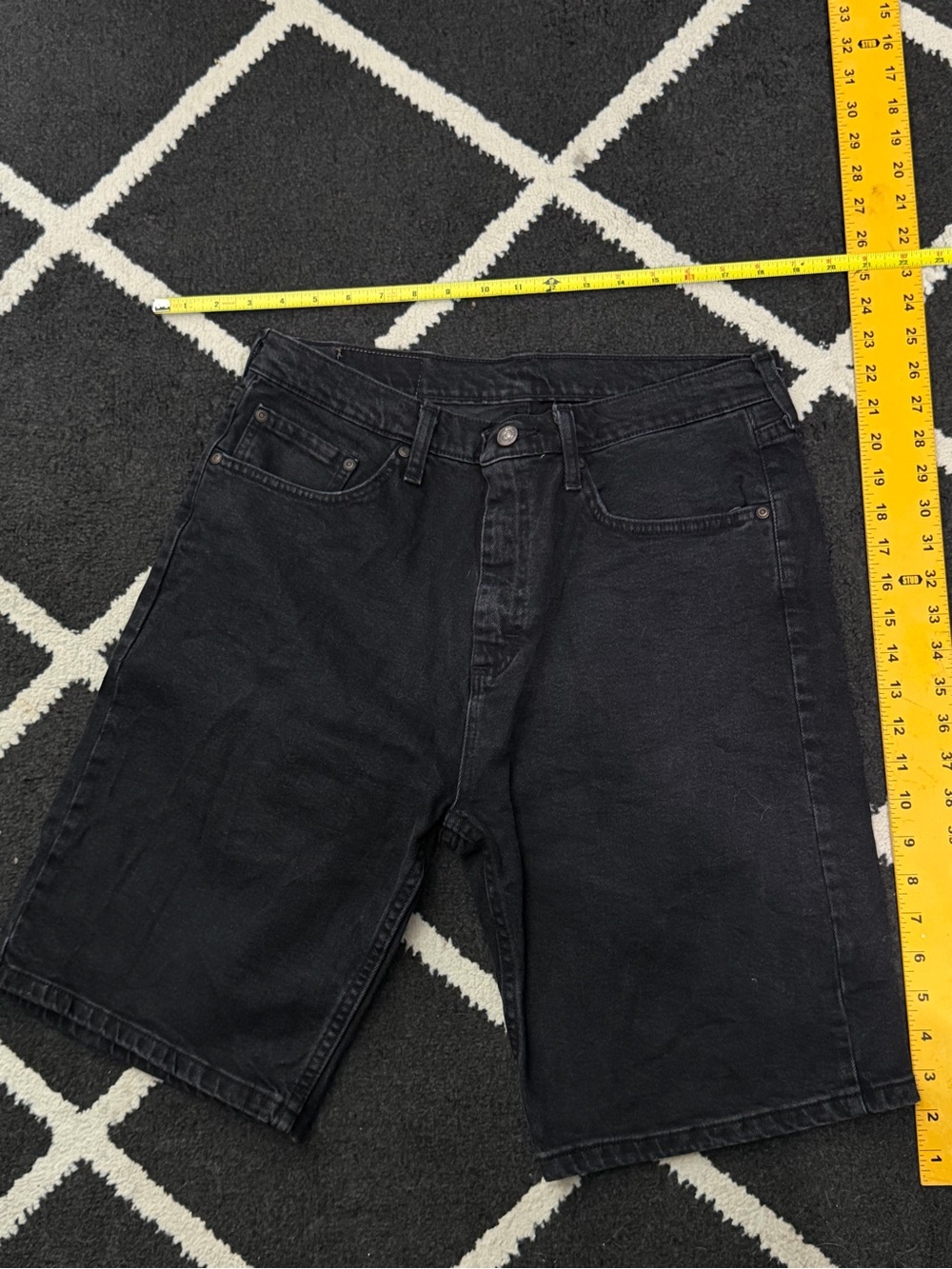 Wrangler Black Denim Jean Shorts - Classic Five-Pocket Style
